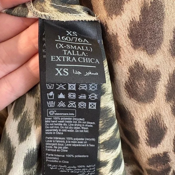 All Saints Karla Leo Leopard Print Slip dress Size XS - Picture 6 of 6